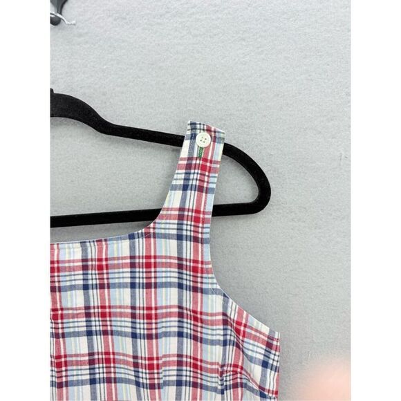 Vintage Y2K Tommy Hilfiger Womens Red Blue Plaid Sheath Mini Dress Size 4 - Picture 2 of 10